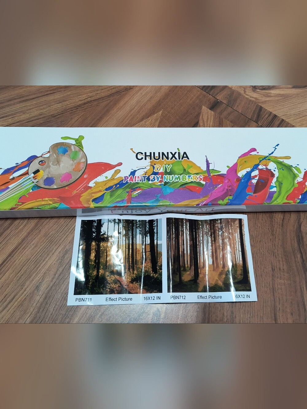 DIY Paint By Numbers Art - Forest Landscape Design